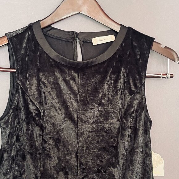 NWT Altar'd State Black Crushed Velvet Sleeveless Tunic Women's Medium - Picture 2 of 7